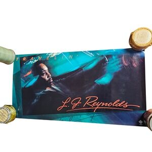 L.J. Reynolds Travelin' Vintage 1982 Promo Album Poster 15x30 Capitol Funk Soul